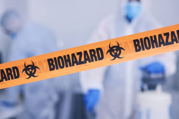 Professional Biohazard Cleanup technician working in Blue Ridge, TX